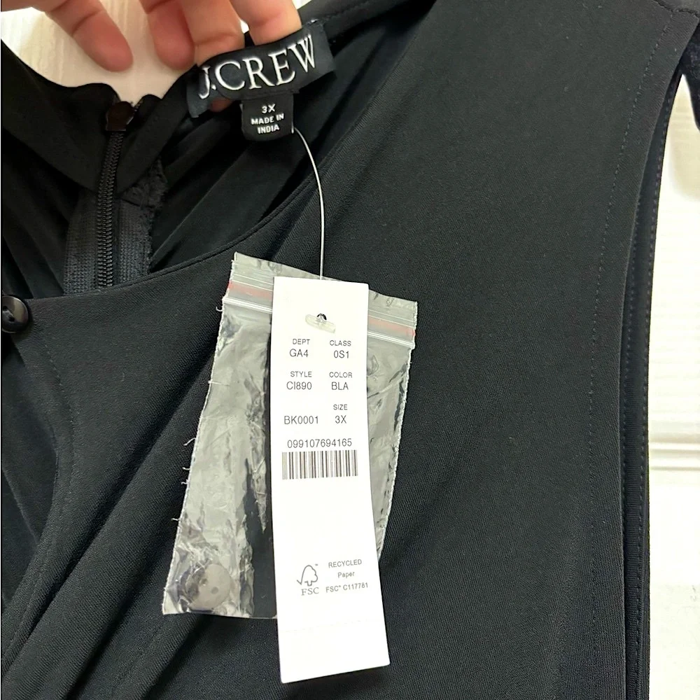 NWT J.Crew Ruched Center Seam Dress in Matte Jersey